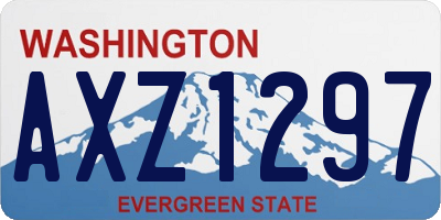 WA license plate AXZ1297