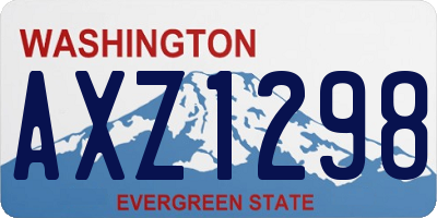 WA license plate AXZ1298