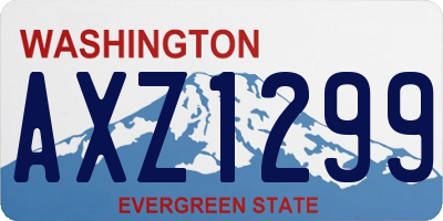 WA license plate AXZ1299