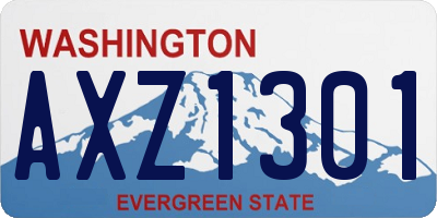 WA license plate AXZ1301