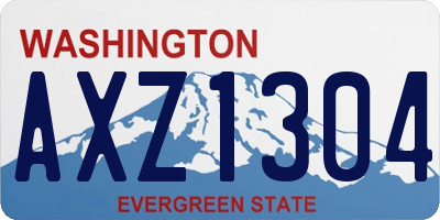 WA license plate AXZ1304