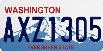WA license plate AXZ1305