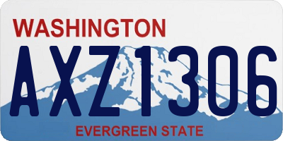 WA license plate AXZ1306