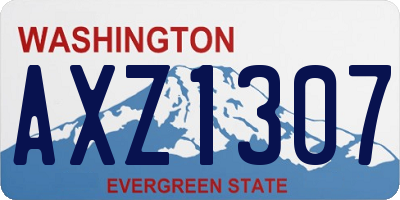 WA license plate AXZ1307