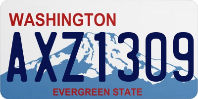WA license plate AXZ1309