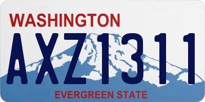 WA license plate AXZ1311
