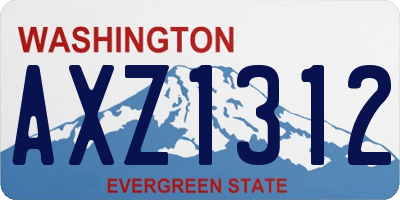 WA license plate AXZ1312