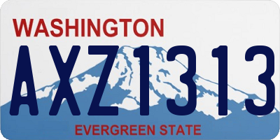 WA license plate AXZ1313