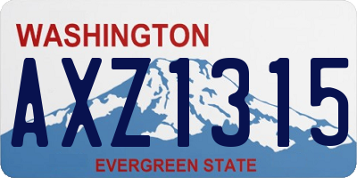 WA license plate AXZ1315
