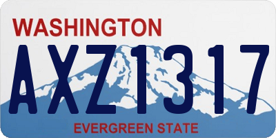 WA license plate AXZ1317