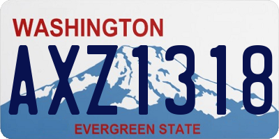 WA license plate AXZ1318
