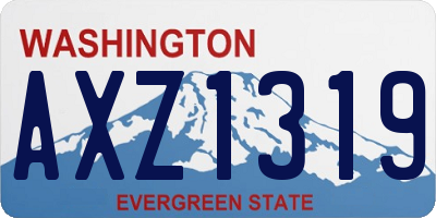 WA license plate AXZ1319