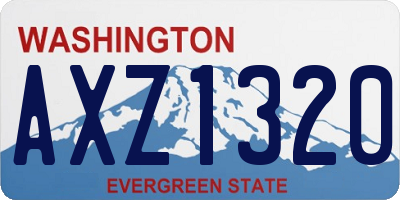 WA license plate AXZ1320