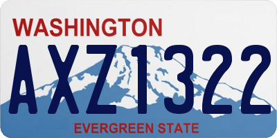 WA license plate AXZ1322