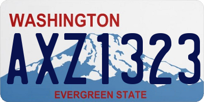 WA license plate AXZ1323