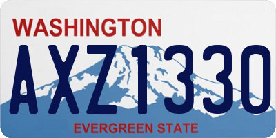 WA license plate AXZ1330