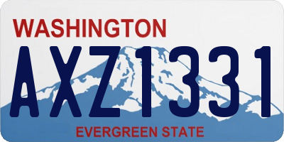 WA license plate AXZ1331
