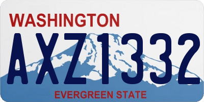 WA license plate AXZ1332