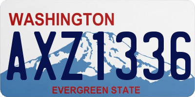 WA license plate AXZ1336
