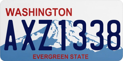WA license plate AXZ1338