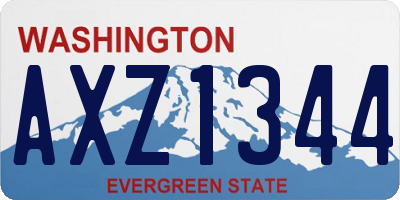 WA license plate AXZ1344