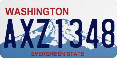 WA license plate AXZ1348