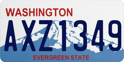 WA license plate AXZ1349