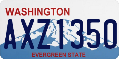WA license plate AXZ1350