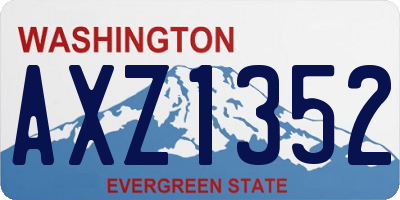 WA license plate AXZ1352