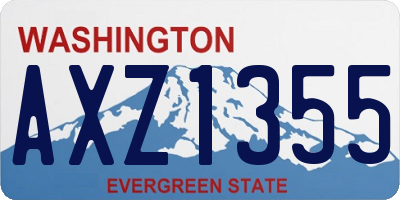WA license plate AXZ1355
