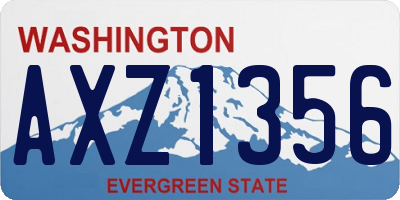 WA license plate AXZ1356