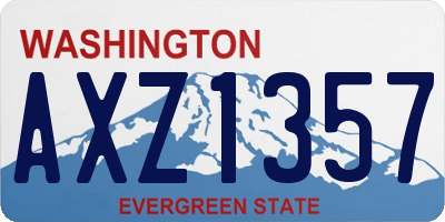 WA license plate AXZ1357