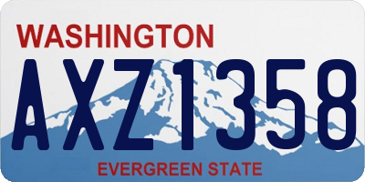 WA license plate AXZ1358