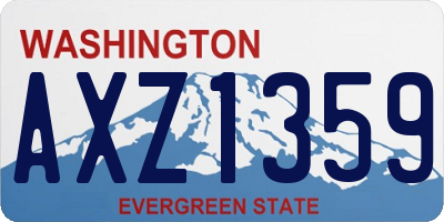 WA license plate AXZ1359