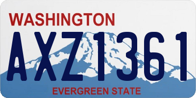 WA license plate AXZ1361