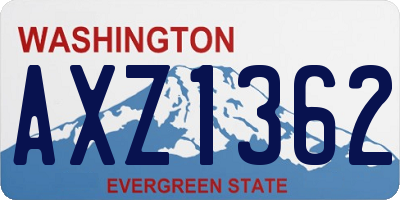 WA license plate AXZ1362