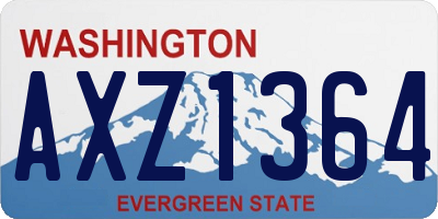 WA license plate AXZ1364