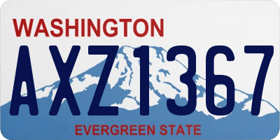 WA license plate AXZ1367