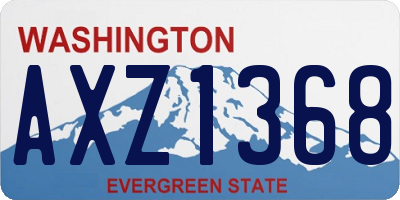 WA license plate AXZ1368