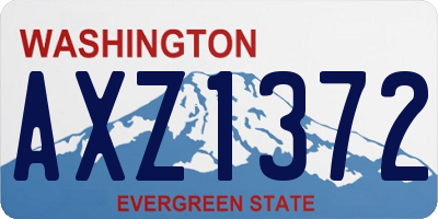 WA license plate AXZ1372