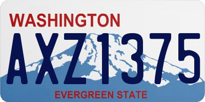 WA license plate AXZ1375