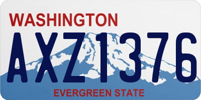 WA license plate AXZ1376