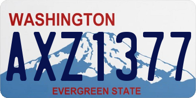 WA license plate AXZ1377
