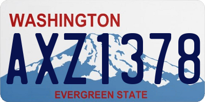WA license plate AXZ1378