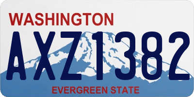 WA license plate AXZ1382
