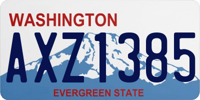 WA license plate AXZ1385