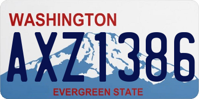 WA license plate AXZ1386
