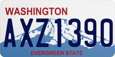 WA license plate AXZ1390