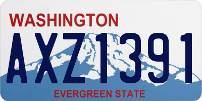 WA license plate AXZ1391