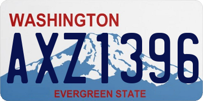WA license plate AXZ1396
